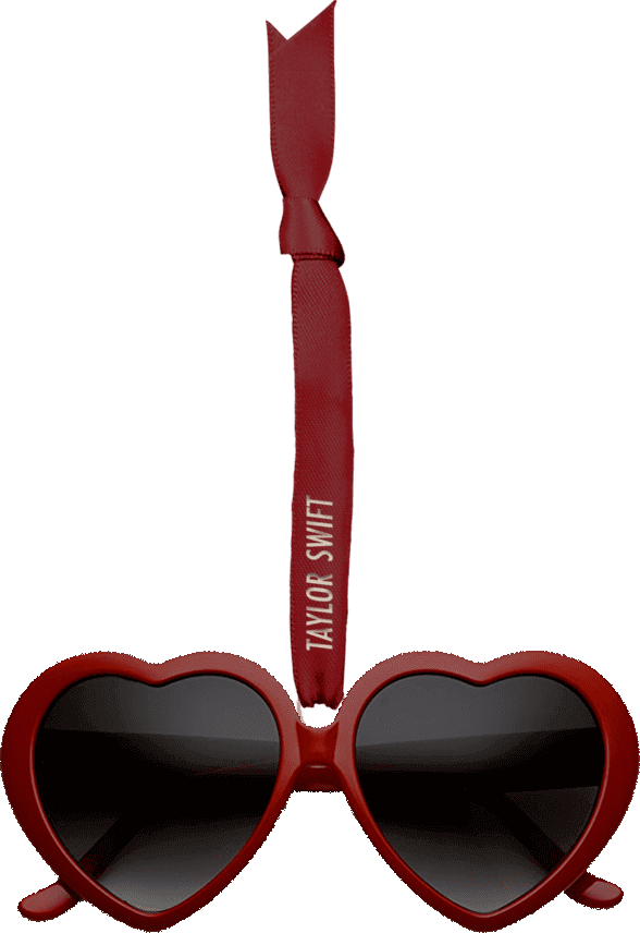 Red TV heart sunglasses ornament